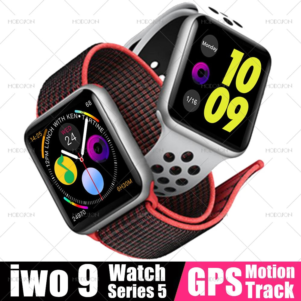 MODOSON gps Смарт-часы iwo 9 Series 5 монитор сердечного ритма ЭКГ фитнес-трекер умные часы PK iwo 11 12 для Apple iphone Android