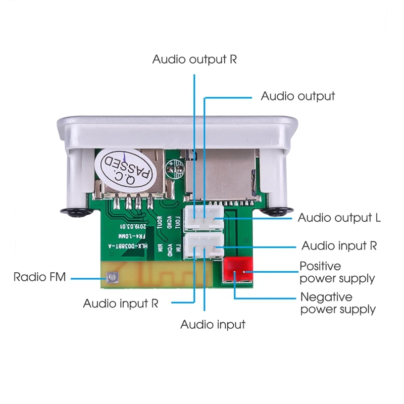 Bluetooth 5,0 усилитель V5.0 музыкальный плеер DIY беспроводной мини mp3-плеер модуль 12 в автомобильный fm-радио модуль поддержка TF USB U ДИСК Audi