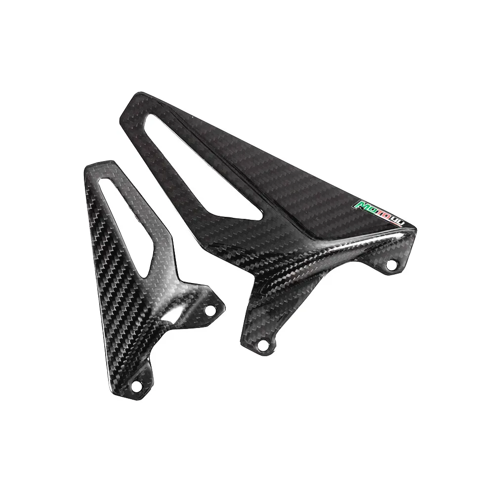 Защита пятки из углеродного волокна Rearset Plate Peg протектор саржевого переплетения матовый/блеск для Ducati panigale V4 V4S