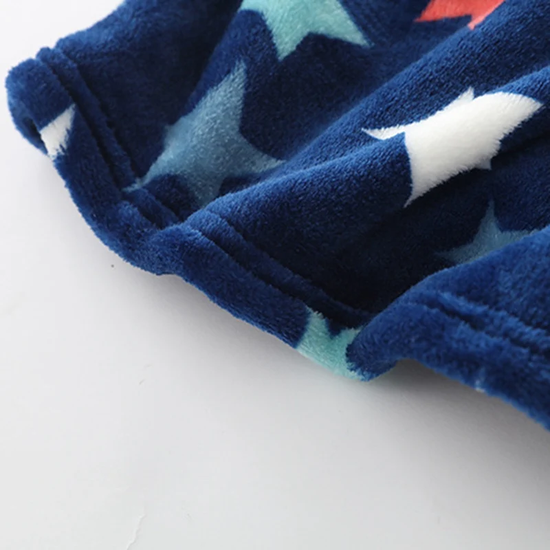 Kids Robes Thicken Boys Girls Winter Nightgown Flannel Hooded Kids Bathrobe Soft Children Bath Robe Children's Pajamas Homewear
