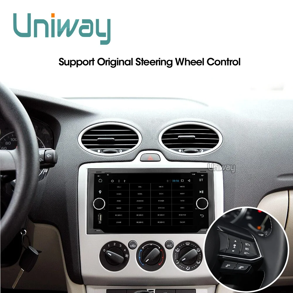 Clearance uniway ALLFKS7071  2G+32G  android 9.0 car dvd for Ford Mondeo C-max focus galaxy S-max fusion ranger escape expedition fiesta 5
