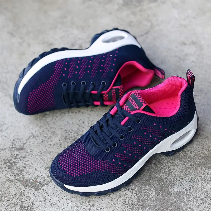 

shoes woman sneakers Brand fashion Air damping Flat Casual shoes Breathable mesh Lightweight leisure shoes wedges tenis feminino