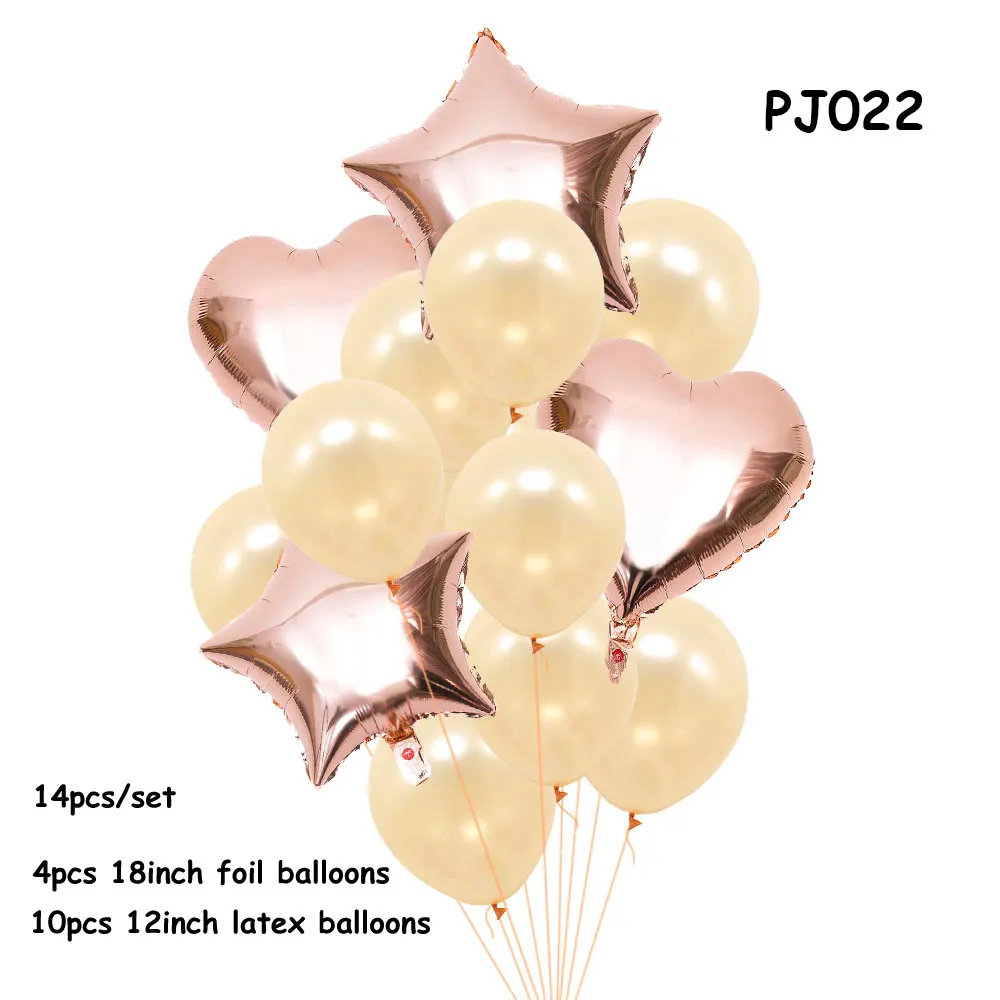 Розовое золото инкрустация круглый Количество шариков воздушные шары на день рождения вечерние украшения Дети партии ИД Mubarak Globos Babyshower воздушный шар - Цвет: PJ022