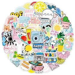 10/30/50/100Pcs ins Style Dessin Animé Frais Mignon Graffiti Autocollants Pour Voiture Bagages Réfrigérateur Autocollants Pour Ordinateur Portable Étanche Autocollants Enfants Jouet 