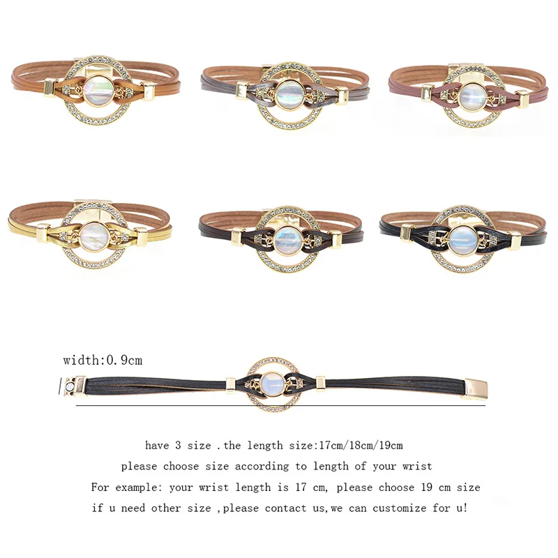 Кожаные браслеты WELLMORE для женщин, несколько слоев браслетов и браслетов, вечерние ювелирные изделия, Прямая поставка