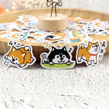 

38pcs watercolor husky sticker kawaii dog stickers bullet journal planner adesivos autocollant material escolar cute stationary