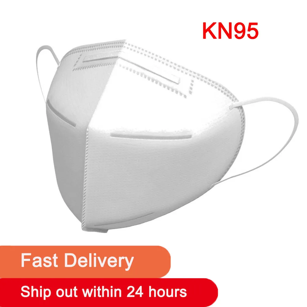 

10 Pcs N95 Mask Nonwoven Dust Face Mask Dust Anti Infection KN95 Masks Respirator PM2.5 Protective Earloop Masks KF94 FFP2