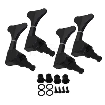 

Yibuy Black 4 Pieces 4 String Bass Tuners 4R Tuning Pegs for Electric Guitar Parts