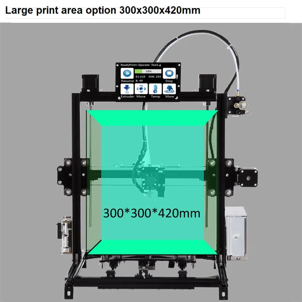 C-Plus автоматический уровень 3d принтер комплект большой области печати 300*300*420 мм двойной экструдер сенсорный экран DIY печатная машина