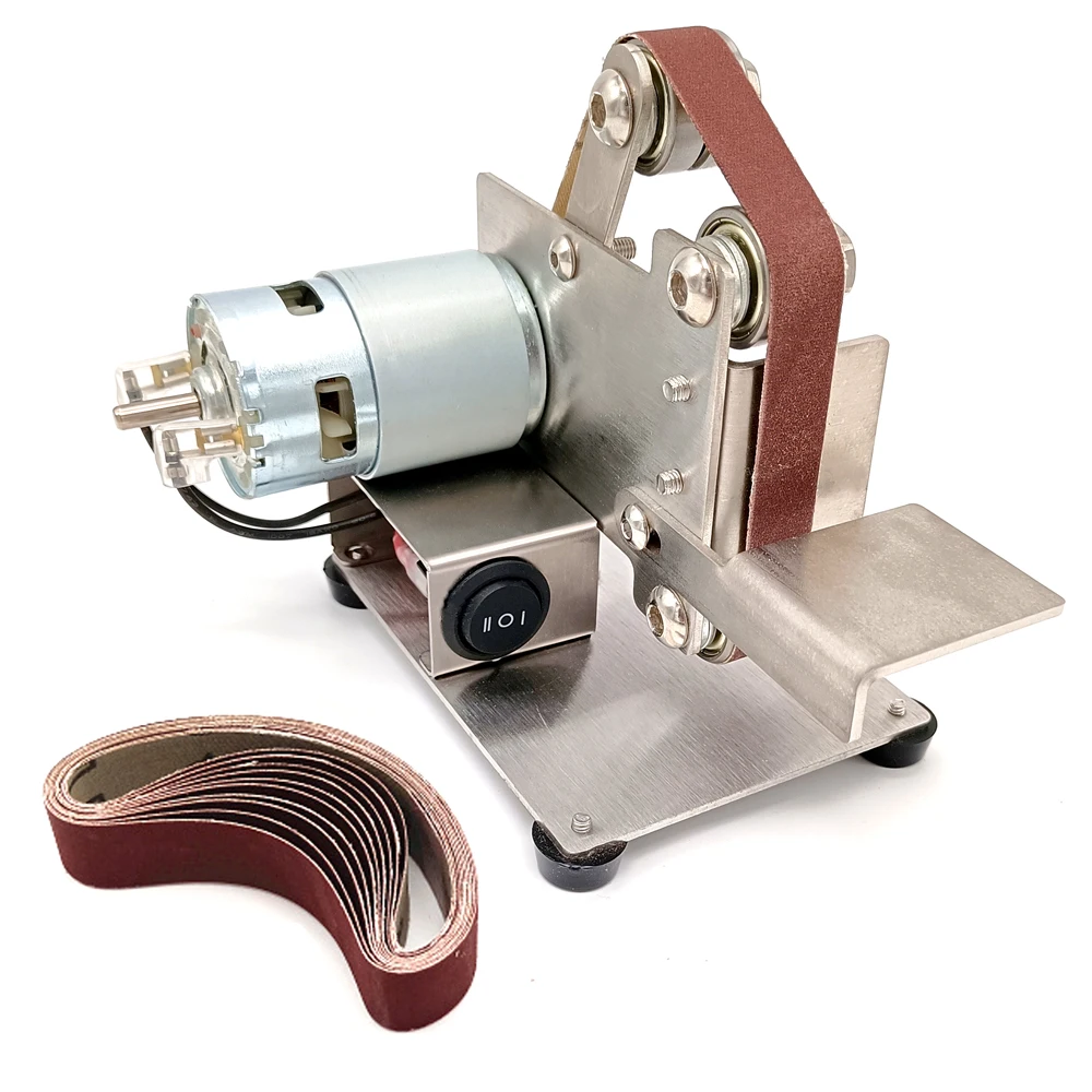 Electric Grinder 15mm/25mm Multifunctional Mini Belt Sander DIY Polishing Grinding Cutter Edges Sharpener