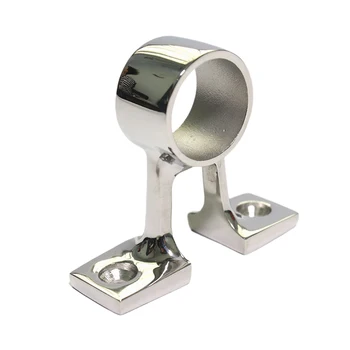 

25mm 90 Degree Stainless Steel Bracket Tube Hardware Professional Boat Handrail Fitting Marine Anti Rust Right End Stanchion