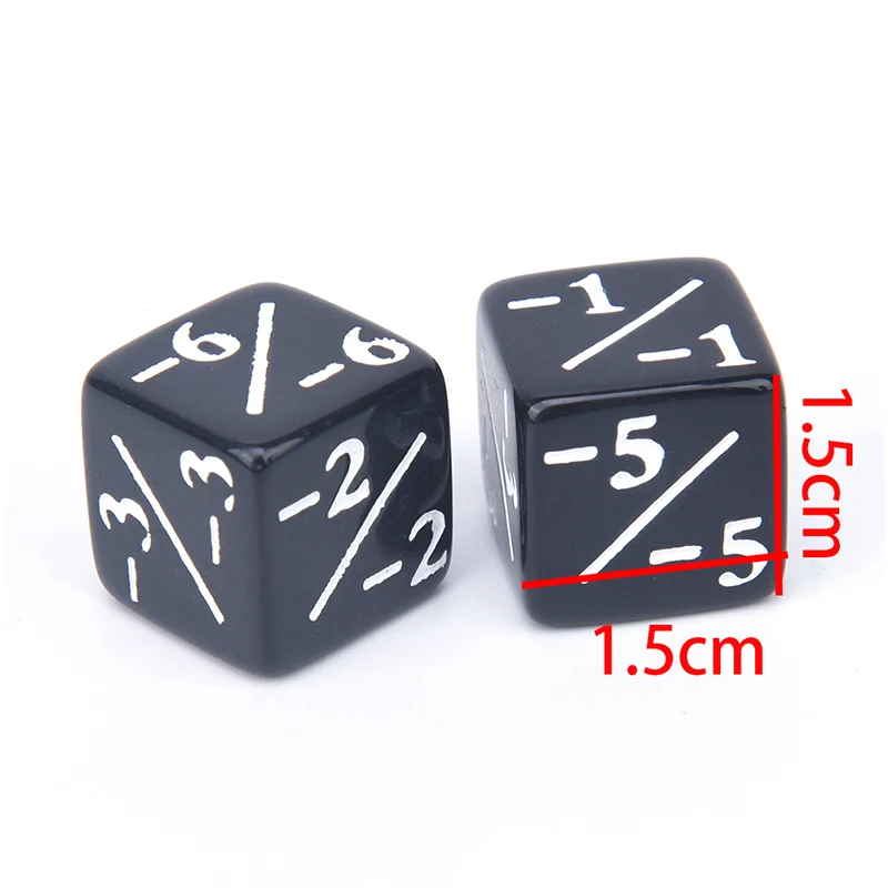 10 x Dice Counters 5 Positive +1/+1 & 5 Negative -1/-1 For Magic The Gathering Table Game Funny Dices Arithmetic Toys
