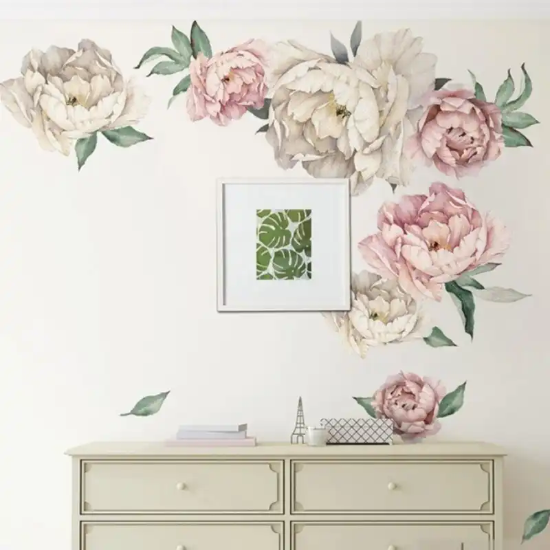 Etiqueta Engomada De La Pared De La Flor De La Etiqueta Engomada