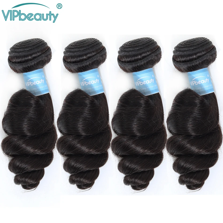 VIPBEAUTY, волнистые волосы, пряди с закрытием, человеческие волосы Remy, пряди с закрытием, бразильские волнистые пряди, 8-28 дюймов