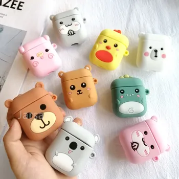 

Cute Cartoon bear Wireless Earphone Case For AirPods Silicone Charging Headphones Case for Airpods Protective Cover