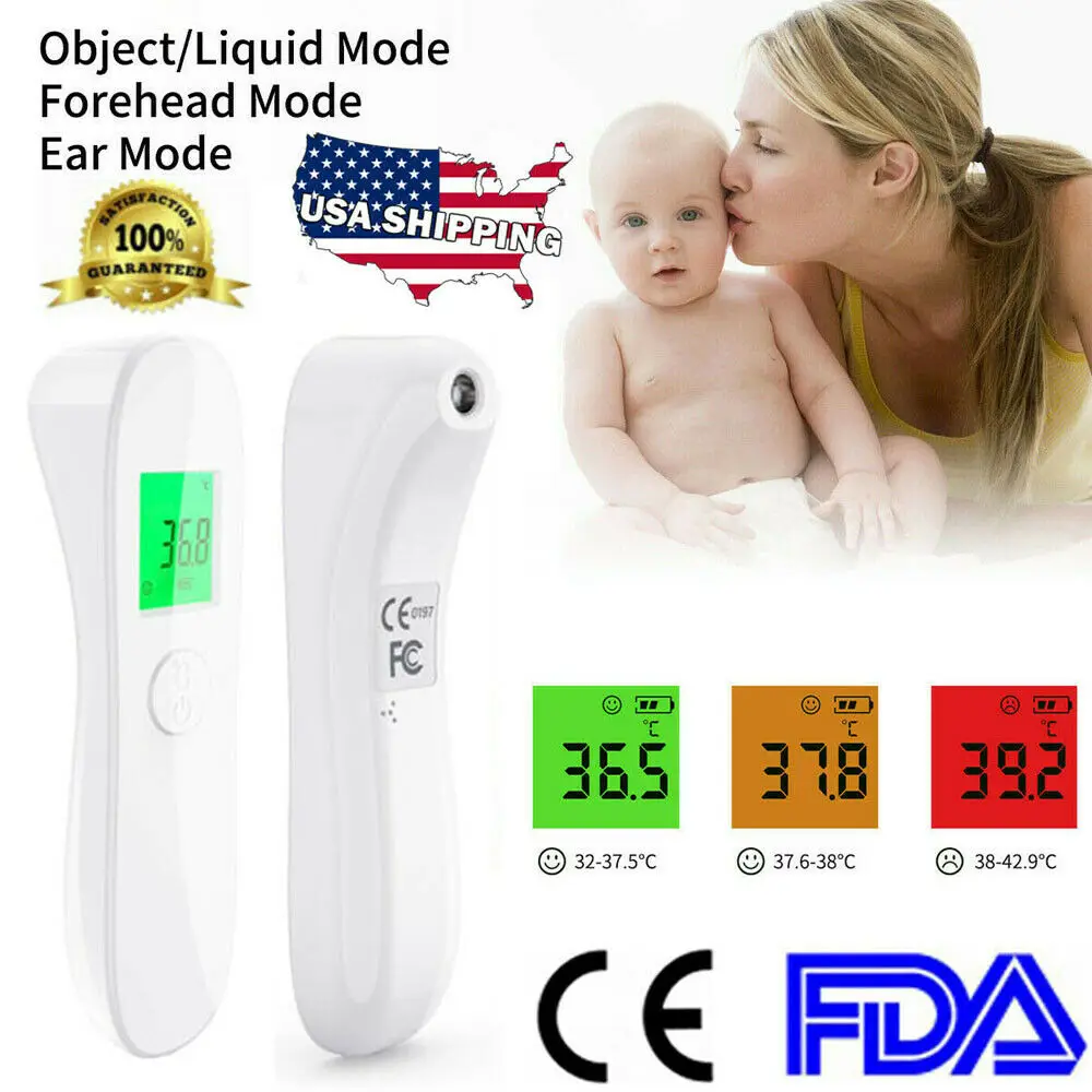 

NEW No Touch IR Infrared Forehead Thermometer Gun Adult LCD Digital Body Measurement Ear Fever Digital Measure Tool Baby Adult