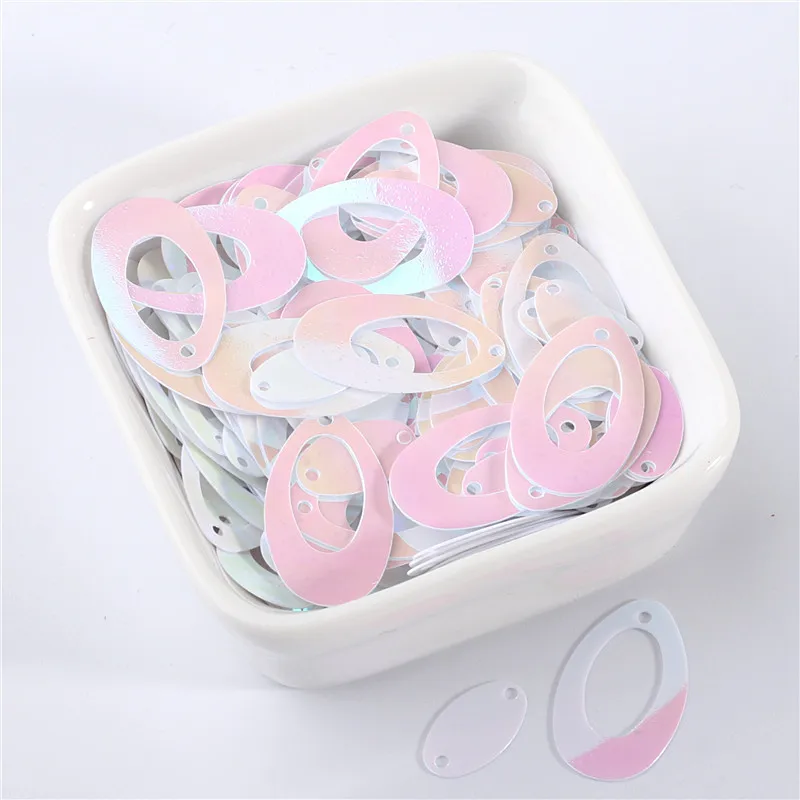 100Pcs 8*14mm/14*22mm Gold Double Oval Shape Sequins PVC Big Earring Paillettes DIY Wedding Sewing Craft Lentejuelas Accessories Sequins for Crafts Sequin Embroidery Accessories Sequin Sewing Accessories Sequins Accessories Sequins Jewelry Accessories