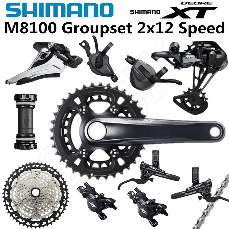 SHIMANO DEORE XT M8100 указано 24 Скорость 26 36T 170 175 мм диаметра окружности болтов (горный