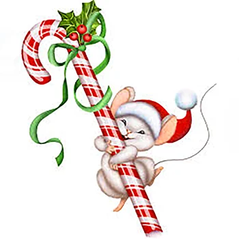 

Christmas Candy Cane Lovely Mouse Metal Cutting Dies Cute Rat Stencil For DIY Scrapbooking Card Decorative Embossing