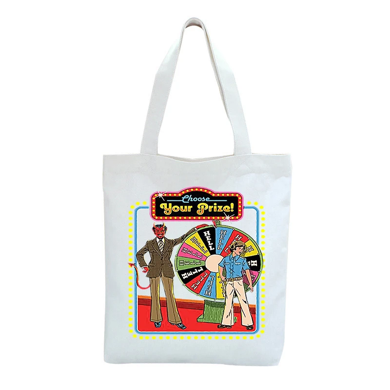 Женская Хлопковая сумка для покупок, Женская тканевая сумка на плечо, Экологичная сумка для хранения, многоразовая складная эко сумка для продуктов - Цвет: White T-08