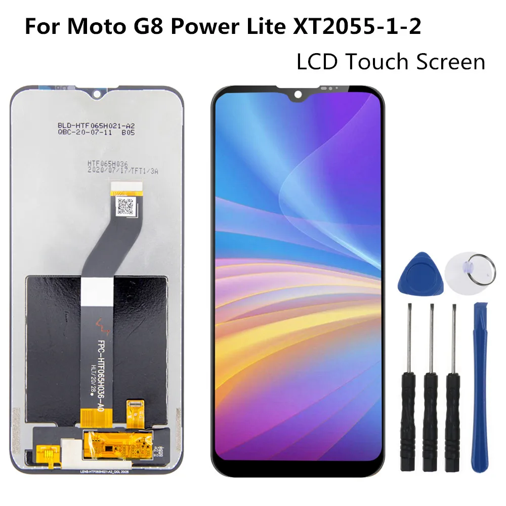 

6.5'' Original For Motorola Moto G8 Power Lite XT2055-1-2 LCD Display Touch Screen Digitizer Assembly For Moto G8 Power Lite lcd
