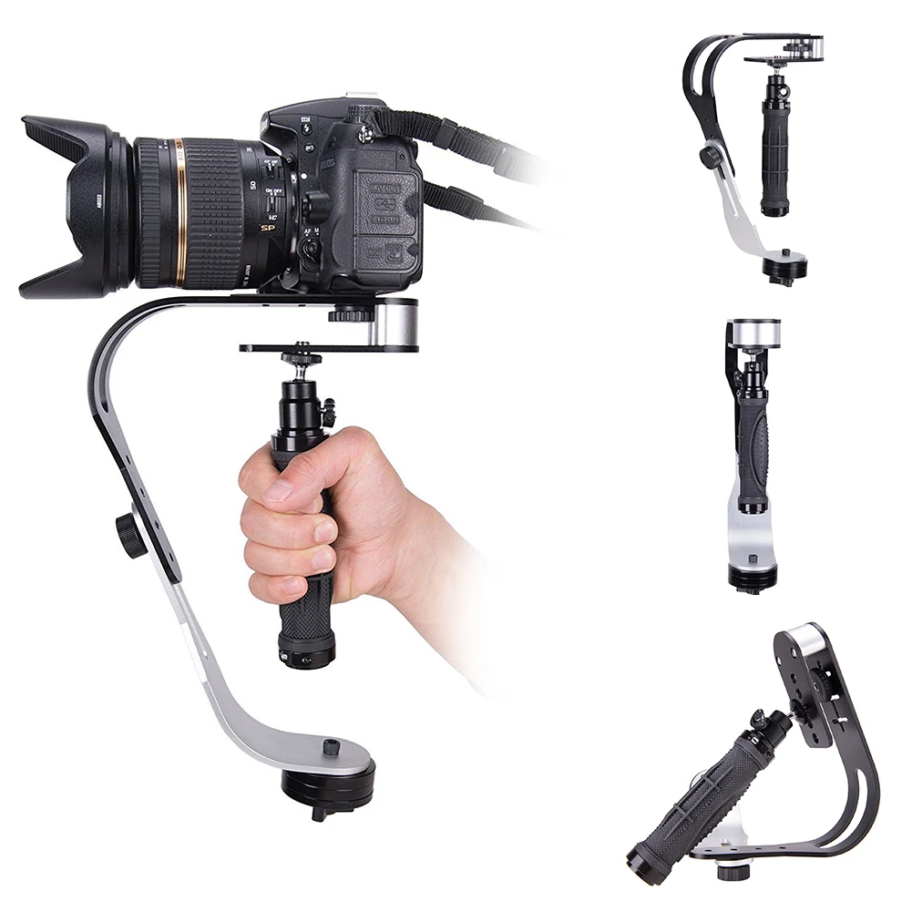 Универсальный стабилизатор камеры Gimbal изогнутый дизайн видеокамеры Портативный ручной для SLR Легкое крепление DV видео аксессуары