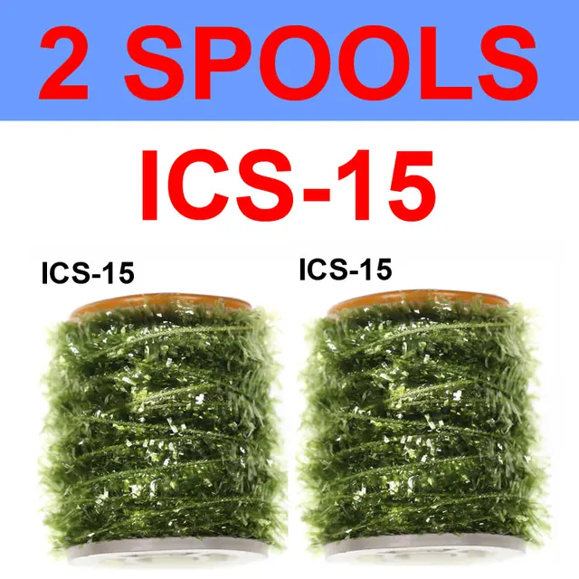 Vampfly 2 Spools Fishing Fly Tying Ice Chenille  Material For Knitting Streamer Fly Marabou Jig Ice Jig Flies Bass Pike Lures ICS15