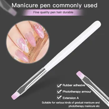 

Nail Art Pen Nail Brush Pink Short Handle Various Shapes Pen Crescent Petal Pen Serrated Single Manicure Tool Phototherapy Brush