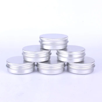 

Tin box Refillable Containers 30ml Aluminum Cosmetic Small Tins Storage Jars Empty Cosmetic Screw Top Sample Containers