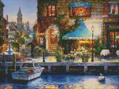 NN xiaoyi хлопок, самостоятельно подходящая вышивка крестиком, вышивка крестиком, RS хлопок, поставляется с масляной росписью, европейский город(1