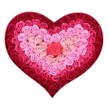 Домашний декор для ванной комнаты, ароматизированное мыло в форме цветка, лепестки роз на День святого Валентина, декоративные цветы, 100 шт = 1 Набор