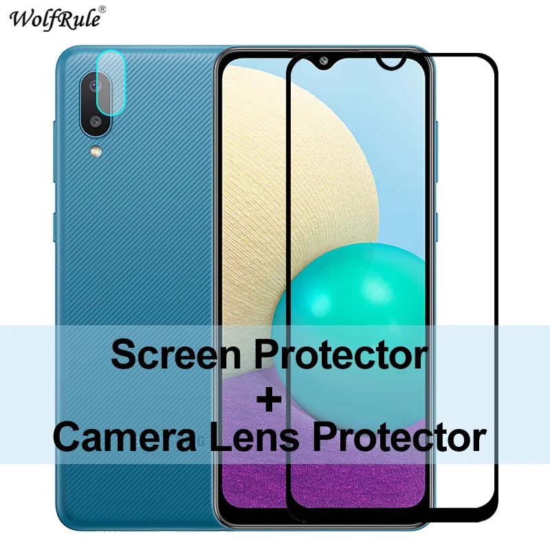

2Pcs Full Cover Tempered Glass For Samsung Galaxy M02 A02 M02S Screen Protector Protective Phone Camera Film For Samsung A02 M02
