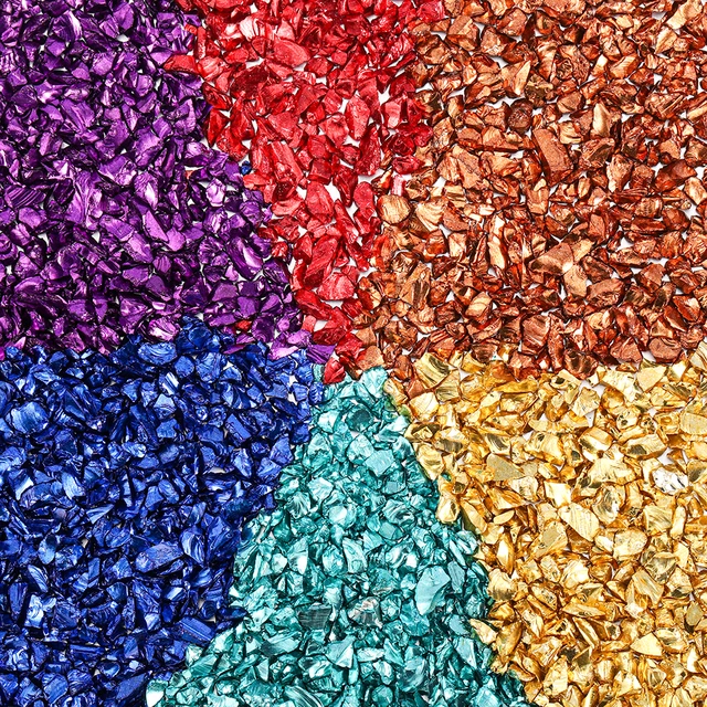 Crushed Glass Glitter for Crafts Resin Art 3-6mm Irregular Sprinkles  Glitter Shiny Art DIY Jewelry Making Decoration Vase Filler