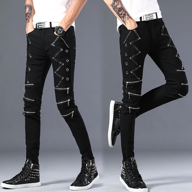 Men's Premium Black Leather Pants Skin Fit Style Fashion Jeans Pant NFS 024