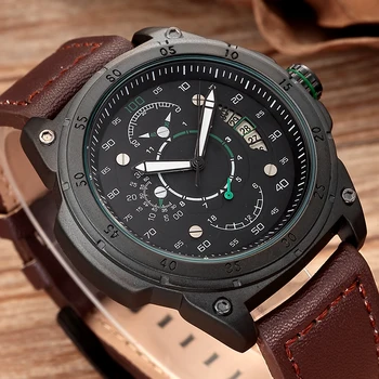 

Men Mechanical Automatic Watches Men Sports Watches Leather Watch Small Seconds Mens Watches Relogio Masculino montre homme