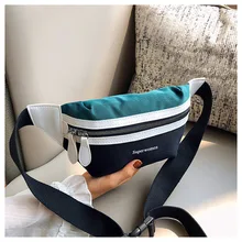 Женская сумка на пояс, новинка, Брезентовая, для отдыха, с панелями, поясная сумка для девочек, с буквенным принтом, сумка на пояс, модная, на грудь, через плечо