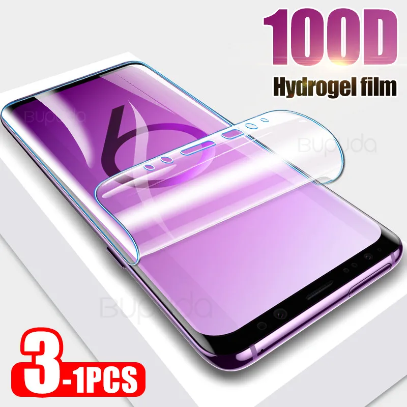 3 шт. защитная пленка для экрана Samsung S9 S8 S10 Plus S10E S7 Edge Гидрогелевая Galaxy Note 10 9 8