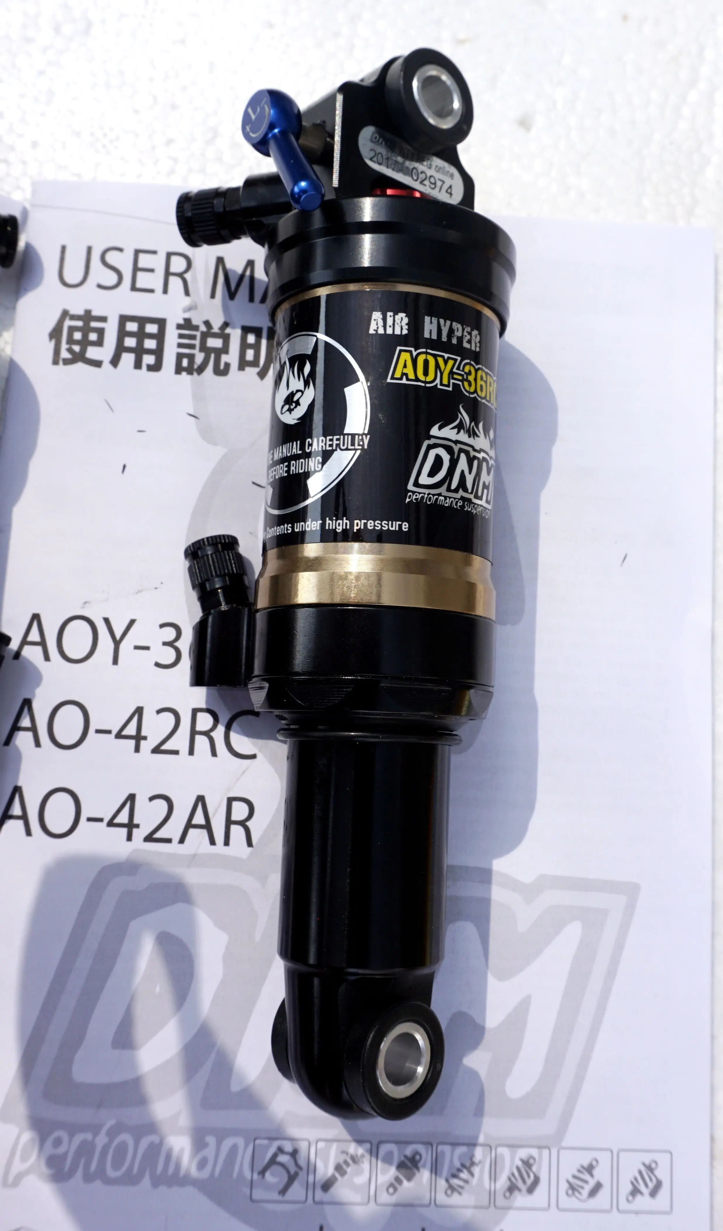 DNM AOY-36RC горный Горные велосипед для гонок кросс-кантри катушка задний шок MTB горный велосипед 165/190/200 мм DNM Задний амортизатор с блокировкой