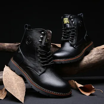 

2020 boots men's autumn new men's fashion casual British men's boots Round head breathable men's boots Ankle boots Мужская обувь