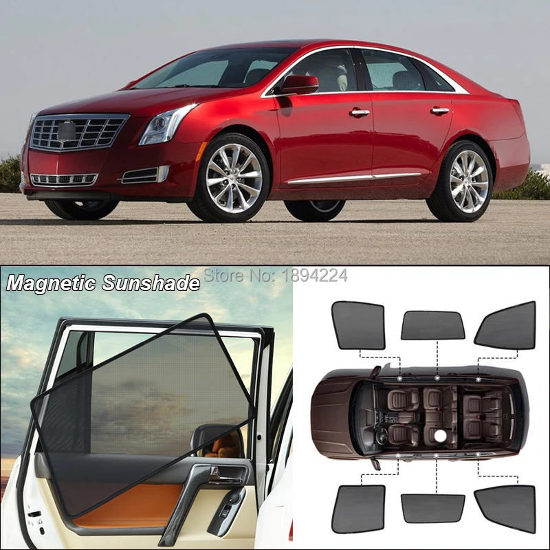 

Car Side Windows Magnetic Sun Shade UV Protection Ray Blocking Mesh Visor For Cadillac XTS