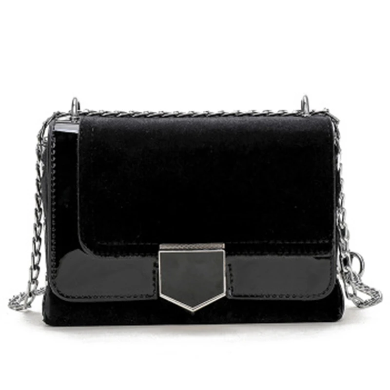 

ABZC-Fashion New Women Handbags Women'S Designer Handbag High-Quality Velvet Women Bag Chain Shoulder Bag Phone Square Bag