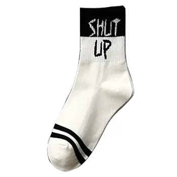 

Cotton Socks Female Solid Socks Personalized Combed Letter Women Socks Soft Comfortable Couple Socks