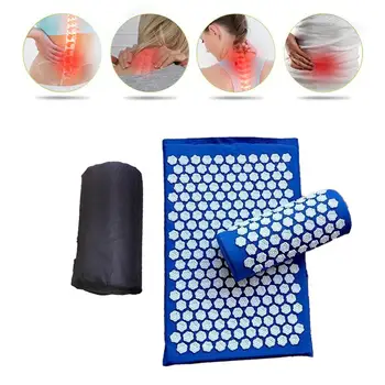 

Massager Cushions Lotus Acupressure Mats Pillow Yoga Mats Relieve Back Pain Spike Mat Head Neck Foot Anti-stress Needle Massager