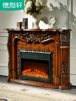 

8080 Living Room Decoration Heating Fireplace 148CM Wood Electric Fireplace Shelf Insert Optical Insert A LED Flame Artificial