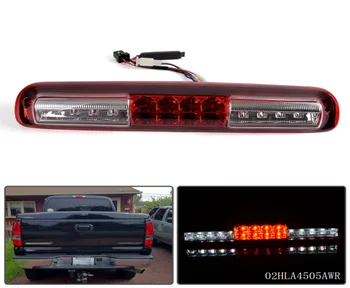 

Free shipping For 1999-2006 Chevy Silverado GMC Sierra Red Clear LED 3rd Brake Light Cargo Lamp