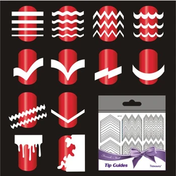 

Fire Vinyls Stencil Hollow Nail Sticker DIY Manicure Nail Foil French Style Irregular Pattern Nail Decal Mixed Stripe Nail Decor
