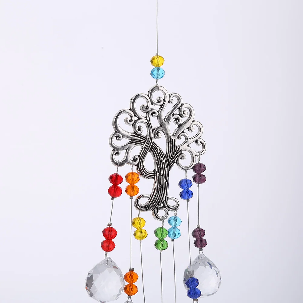 Crystal Wind Chime Crystal Hanging Prism Ornament Dream Catcher Plated Sun Catchers Hanging Decor for Outdoor Garden Windchimes sun catcher,sun catchers,window ornament