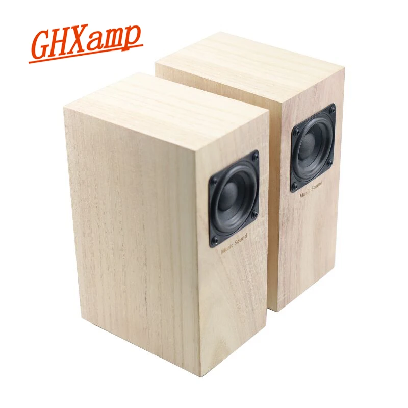  GHXAMP Full Range Wooden Speaker Computer Hifi 2.0 Treble Midrange Bass Balance Clear Passive Books