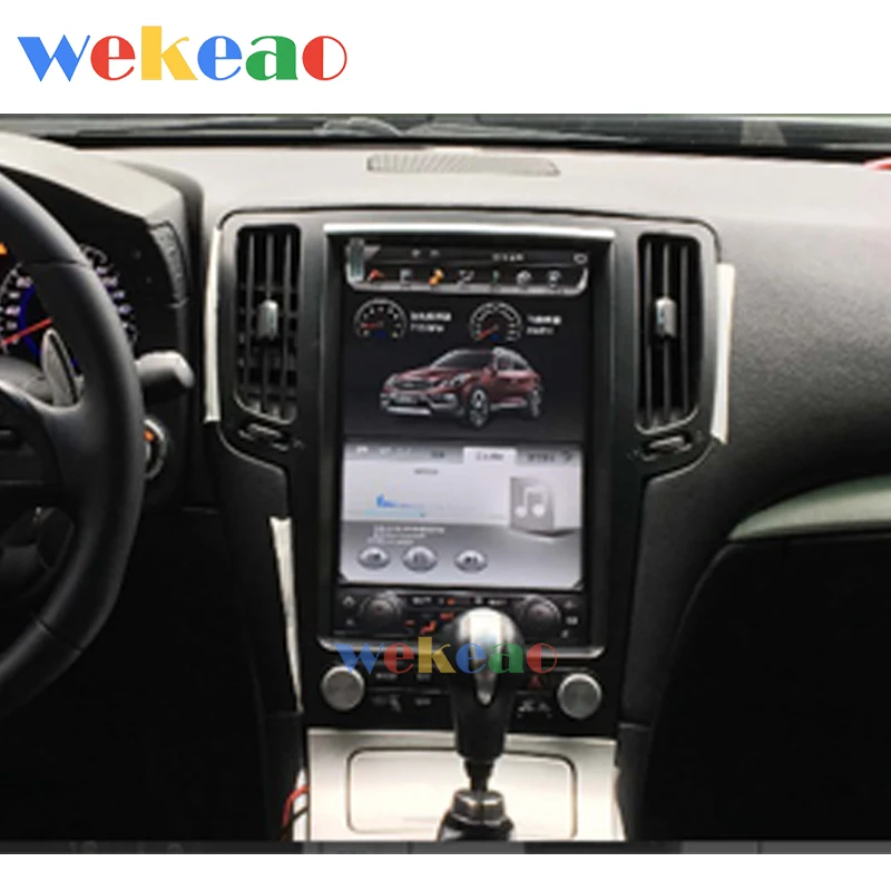 Wekeao вертикальный экран Tesla style 12,1 ''Android 8,1 автомобильный dvd-плеер навигационная Автомагнитола для Infiniti G37 G35 G25 G37S 2007