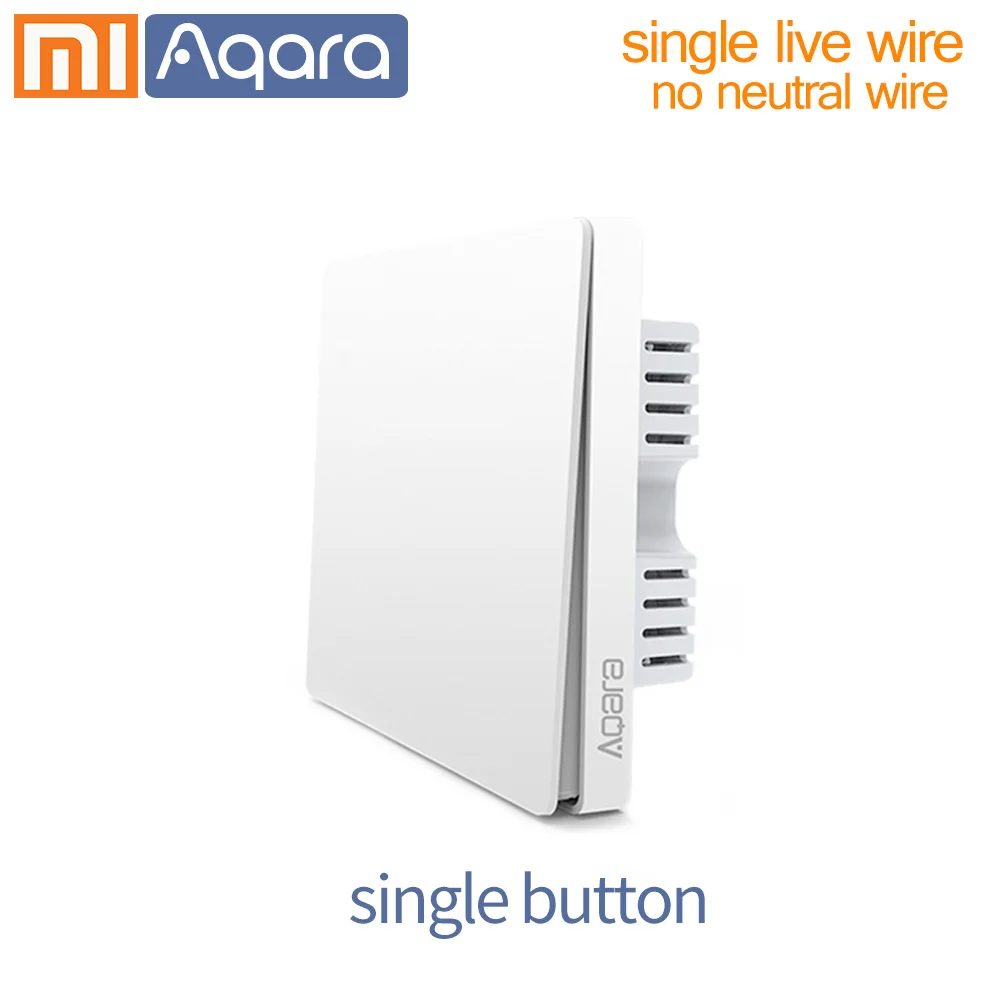 single live wire 1 Xiao mi Aqara, настенный выключатель, умный ZigBee, нейтральный провод, пожарный провод, светильник, дистанционное управление, беспроводной ключ, настенный переключатель mi Home - Цвет: single live wire 1